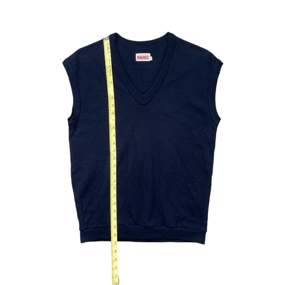 Basic Sweater Vest, Navy, Size Medium - Picture 5 of 5